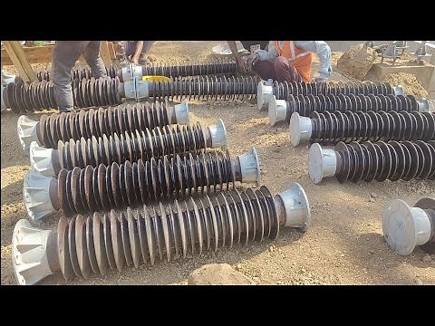 Insulator installation of Isolator || 220 KV PSS, High Voltage Switchyard equipment installation
