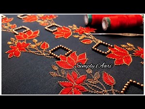 Aari Work Blouse 119 | Simple and Elegant Thread Work Blouse Design | Simply Aari