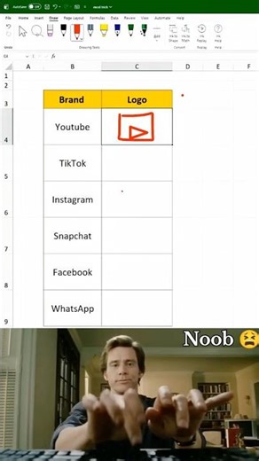 Insert Social media Icon in Ms Excel⚡️#excel #office #spreadsheet