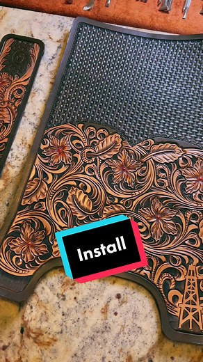 Custom Leather Center Console Installation with Blackwater Leather