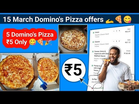 5 Domino's Pizza 🍕 ₹5 Only 😋 | dominos coupon code today | Domino's Pizza offers for today