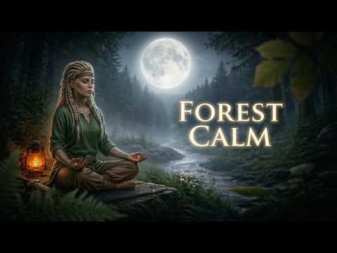 Moonlit Forest Night 🌙 Deep Sleep Meditation with Calm Night Sounds