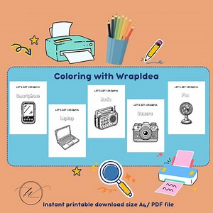 Educational Coloring Pages With Photos, Kids Illustration (printable A4 PDF) - Etsy Canada