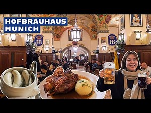 EATING and DRINKING at the Most Famous BEERHALL in Germany! HOFBRÄUHAUS MUNICH!