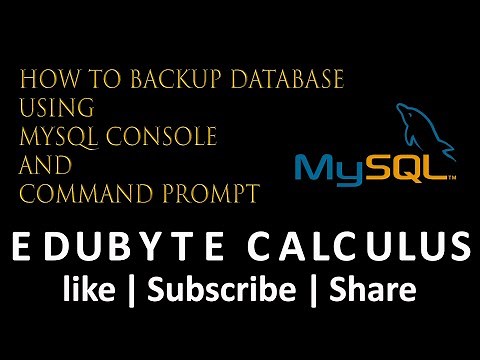 How to backup MYSQL database using command line.