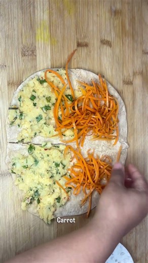 Lazy dinner wraps with leftover chapati 🤗