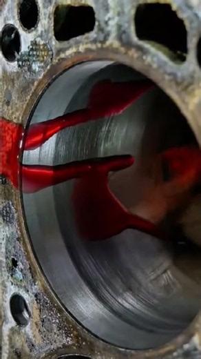 Satisfying Engine Cylinder Honing Process! ⚙️🚗 #shorts #enginebuild #machining #mechanic #diy #viral