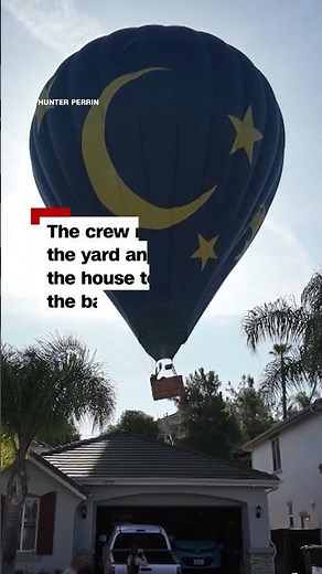 Hot air balloon makes emergency landing in backyard