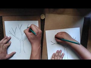 Dibujo fácil árboles