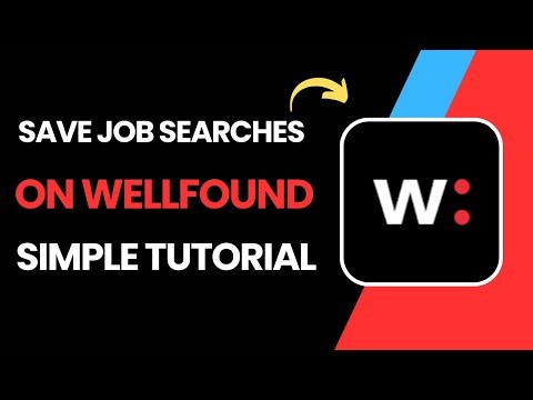 How to Save Job Searches on Wellfound