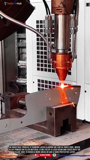 Laser Cladding Knife Edge Repair for Longer Blade Life with Precision Hardfacing Technology #tech