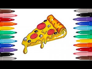 How to draw pizza | easy drawings for kids