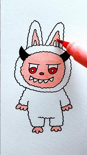 ✅️ Cute Labubu Drawing 🧡 | Easy Cartoon Character Art for Kids | Step-by-Step Drawing Tutorial 🎨✨