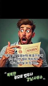 근저당권이란? 1억 대출 시 채권최고액 1억 3천만 원 설정되는 이유 | 똑똑한 투모로법무사 강남사무소 #근저당권 #채권최고액 #근저당설정 #근저당말소 #부동산등기 #대출담보