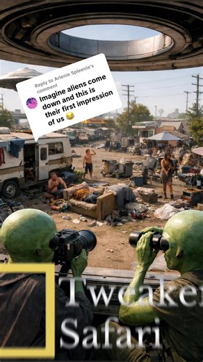 Replying to @Arlenie Spleenie aliens would leave #tweaker #safari #aliens #alien #ufo