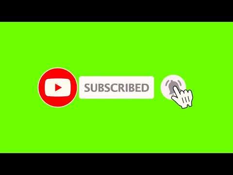 A green screen with subscribe on it | Stock Footage