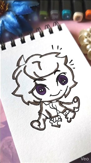 Near (Nate River) Chibi Anime Drawing 🧩 Death Note Fanart | Kawaii anime Art & Easy Colouring kids