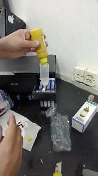 Como inicializar impressora epson L3250 com tinta sublimática #assistênciatécnica #printer #l3250