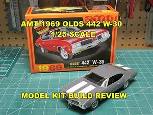 AMT 1969 OLDS 442 W-30 1/25 MODEL KIT BUILD REVIEW AMT1105
