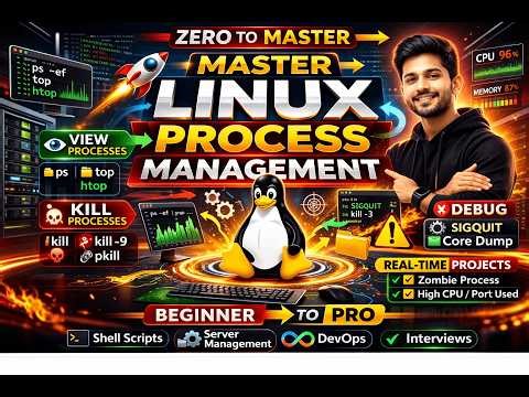 Master Linux Process Management Like a DevOps Pro 🔥 | ps, top, kill, nice Explained