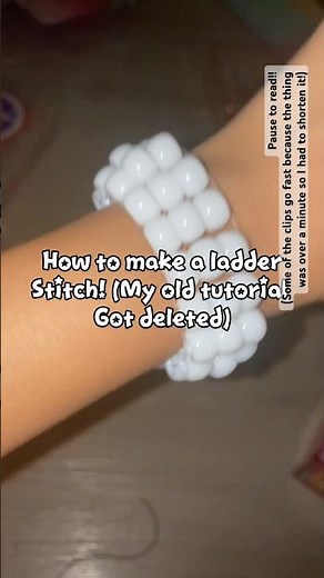 How to make a ladder stitch tutorial! (Easy tutorial) #dokidoki #tutorial #ladderstitch #ponybead