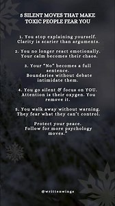 5 Silent Moves That Make Toxic People Fear You #psychologytips #psychology #toxicpeople