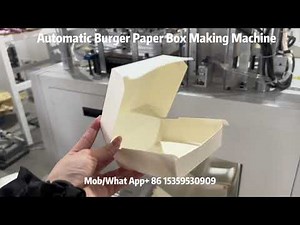 Burger King KFC Burger Box Making Machine آلة صنع علبة البرجر Machine de boîte de papier d'hamburger