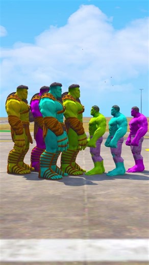 RANDOM MCU BIG HULKS VS RADOM MCU SMALL HULKS TEAM BATTLE MATCH who is most POWERFUL#68#gta5​