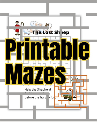 Christian Maze Book, Printable Games for Kids (digital Download) - Etsy