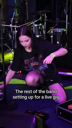 Live Band Performance Setup and Lead Singer Moment