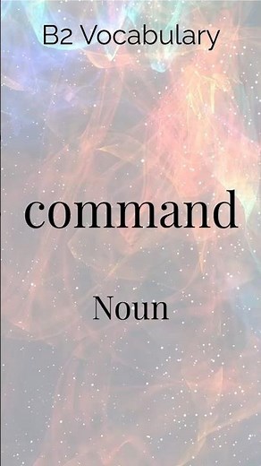 Learn English Vocabulary: Command Meaning & Example
