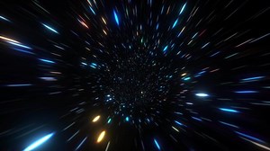 Download neon lights Particles Space in dark tunnel for free