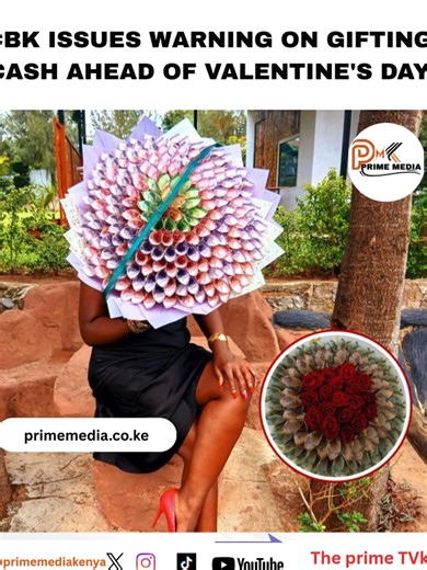 Central Bank Of Kenya Warns Kenyans Against Using Kenya Shilling Banknotes To Make Money Bouquets Ahead Of Valentine’s. “When Banknotes Are Folded, Glued, Taped, Stapled Or Pinned, Such Practices Compromise The Integrity Of Kenya Shilling Banknotes And Render Them Unsuitable For Circulation.”