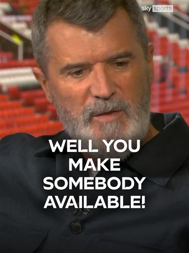 "You MAKE somebody available!" 🤬 A passionate Roy Keane thinks Manche... | Manchester United