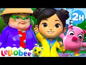 Thunderstorm Song - Rainy Weather! | Lellobee City Farm 🐝 | Nursery Rhymes for Babies