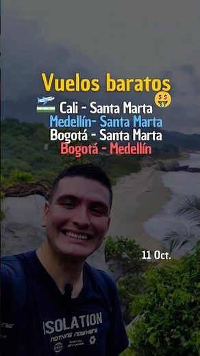 Vuelos baratos a Santa Marta y Medellín✈️😍 #vuelosbaratos #SantaMarta #Cali #Bogotá