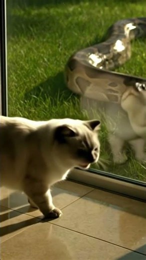 The Giant Python Scared the Puppy... But Then the Cat Appeared 🐍🐶🐱❓