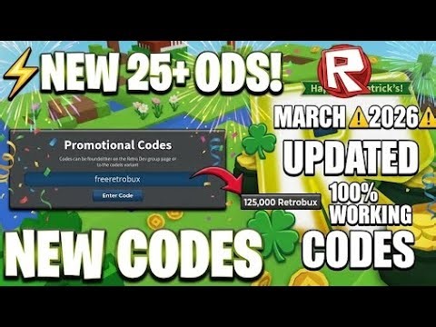 ⚡*NEW* 25+ ROBLOX RETROSTUDIO CODES 💎 | *MARCH* ⚠️2026⚠️