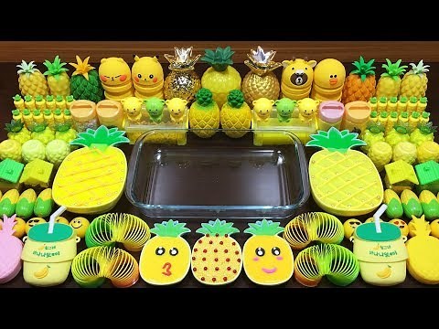 Yellow Slime | Mixing Random Things into Slime | Satisfying Videos #160