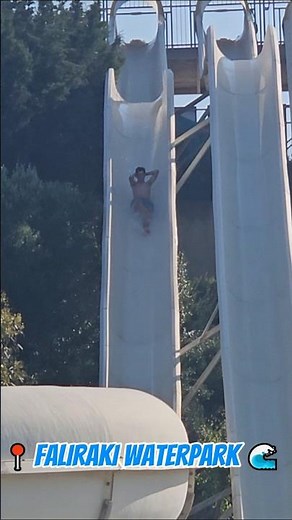 😨 Turbo Slide - Faliraki Waterpark Rhodes #shorts