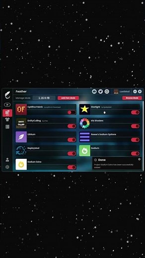 Modrinth mods now in the Feather Client launcher!