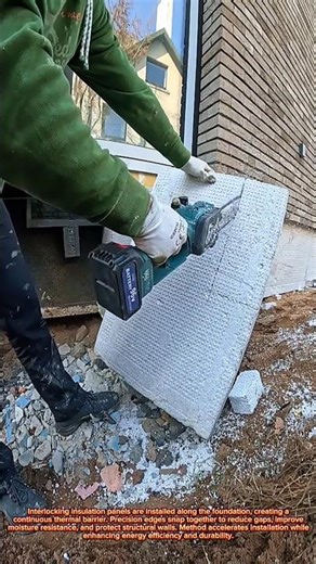 Basement Insulation Panels Snap Fit System Speeds Up Exterior Protection