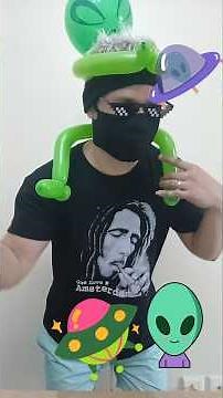 balloon hat alien #balloontutorial #balloon #diy