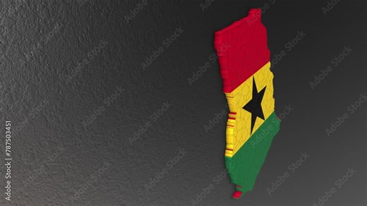 Ghana map 3d. 3d map of Ghana.