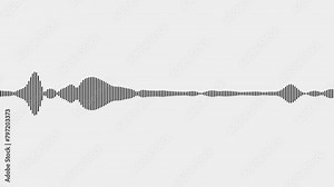 Sound wave animation with black bars white background, Sound graphic equalizer animation. Sound wave, Animated sound wave spectrum, spectrum voice, frequency soundtrack, waveform soundtrack, Stock Video