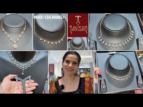Tanishq latest light weight diamond necklace sets starts @1,50,000 rs with price in detail