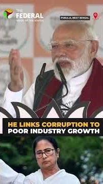 Modi attacks TMC over jobs, corruption; promises faster growth in Purulia rally