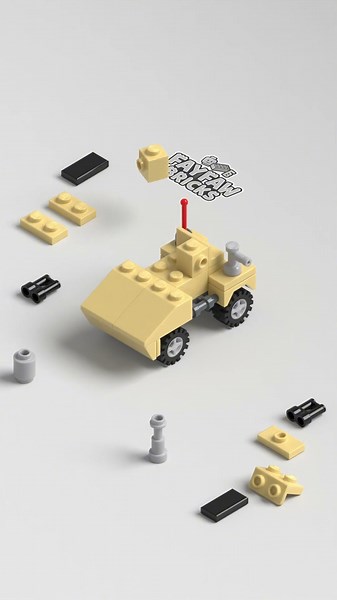 Desert Storm Tank from lego bricks #satisfying #diy #tank
