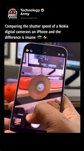 TechnologyARMY on Instagram: "Shutter speed controls how long a camera’s sensor is exposed to light—and that single variable can completely change how motion looks on video. 📸⚡ Fast shutter speeds freeze action. Slow shutter speeds blur it. So when you compare an old Nokia digital camera to a modern iPhone, the result isn’t even close. You’re not just seeing different cameras. You’re seeing different eras of engineering. Love Technology? Follow @TechnologyArmy 🌍 Media: 3ubtech / TikTok #techno