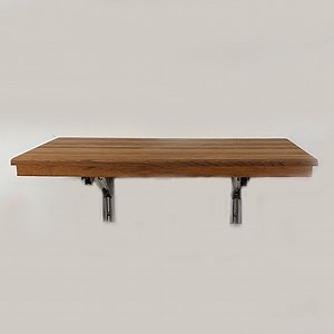 28"W x 16.5"D Heavy Duty Wall Mount Fold Down Teak Shower Seat